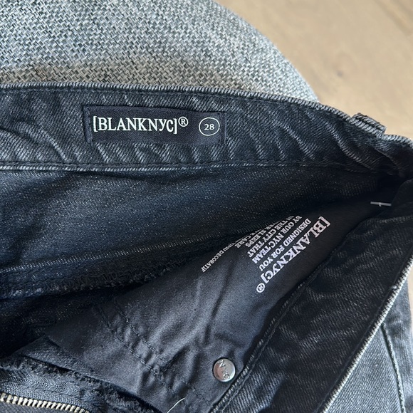 BLANKNYC Black Ice stud detail asymmetrical skirt denim skirt 28 - Picture 3 of 7